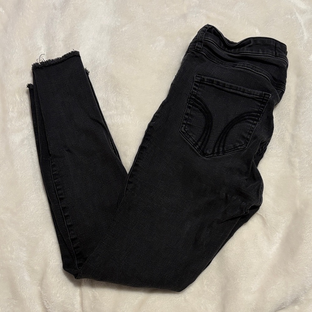 Hollister Women's Dark Black Skinny Jeans